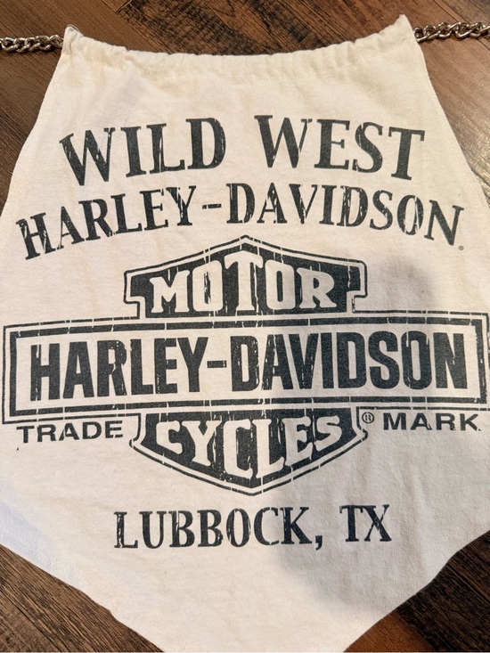 Harley-Davidson Tops - Harley-Davidson Wild West Lubbock Custom Halter Top- White with Black Print